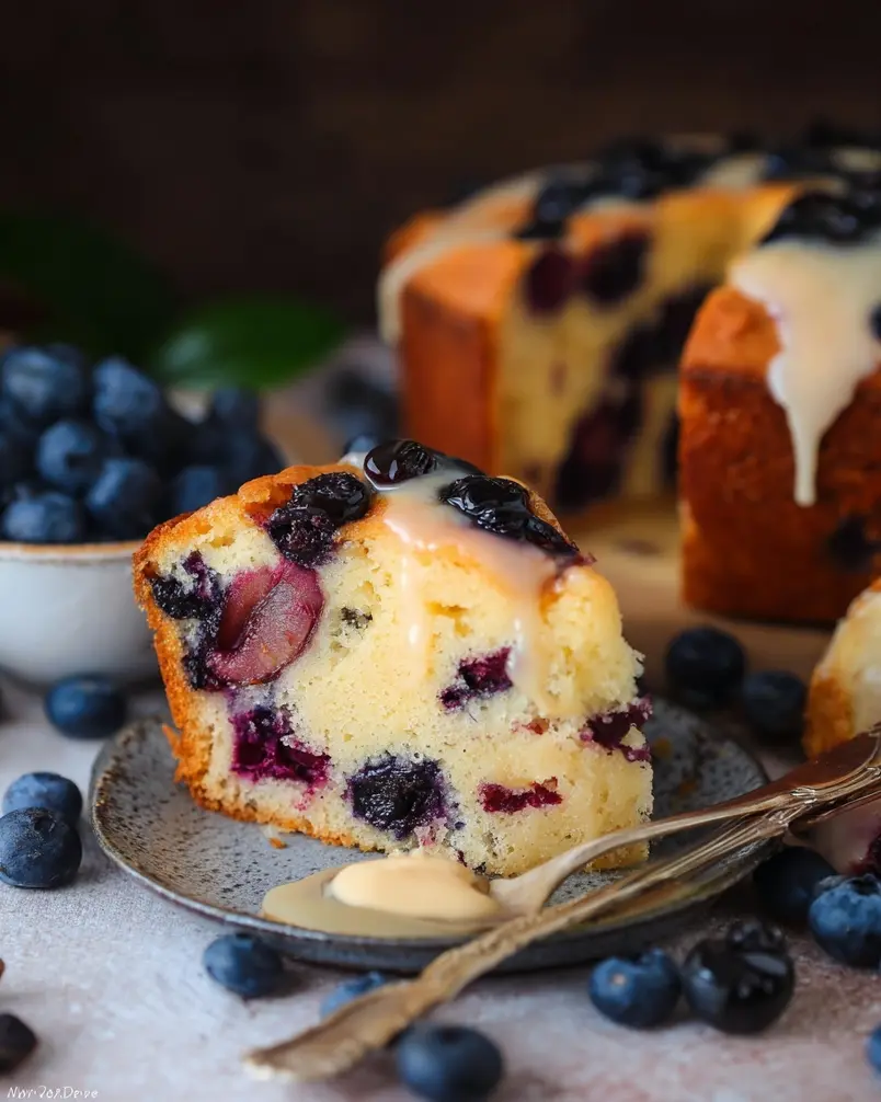 Peach Blueberry Cake!