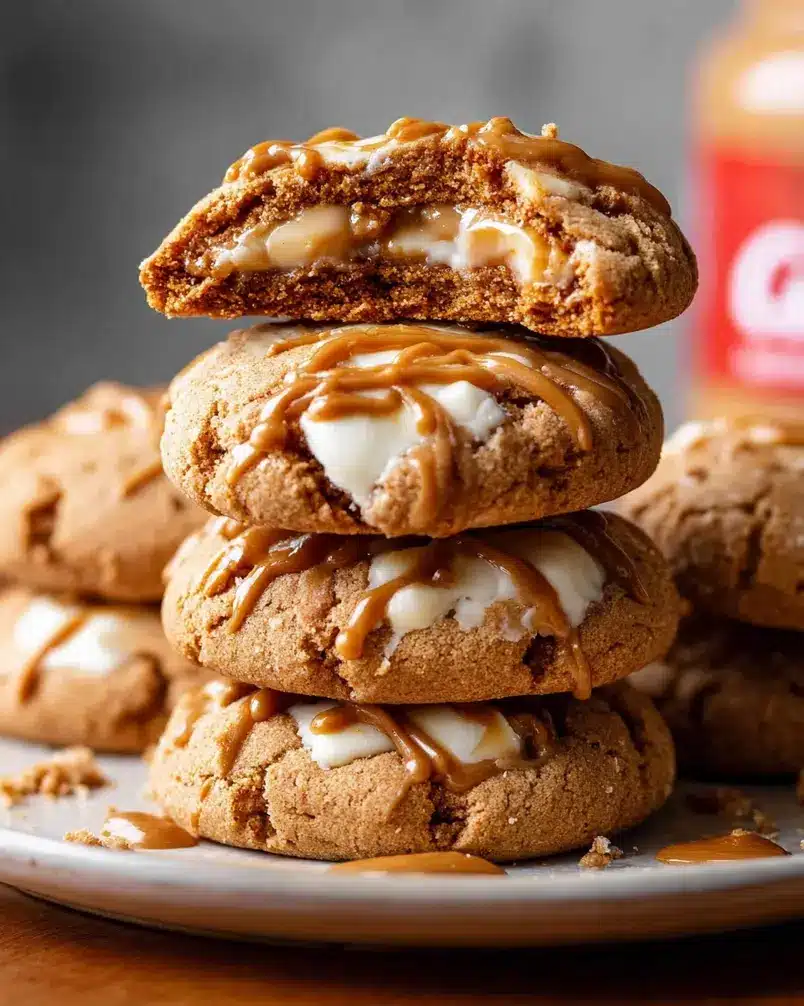 Biscoff stuffed cookies 2 Recipe preparation image